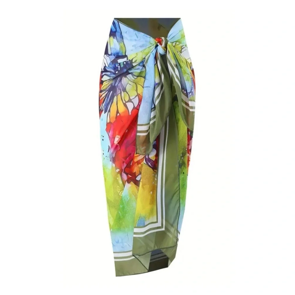 One Piece Swimsuit with Coordinating Wrap Sarong Coverup NWT - Picture 6 of 15